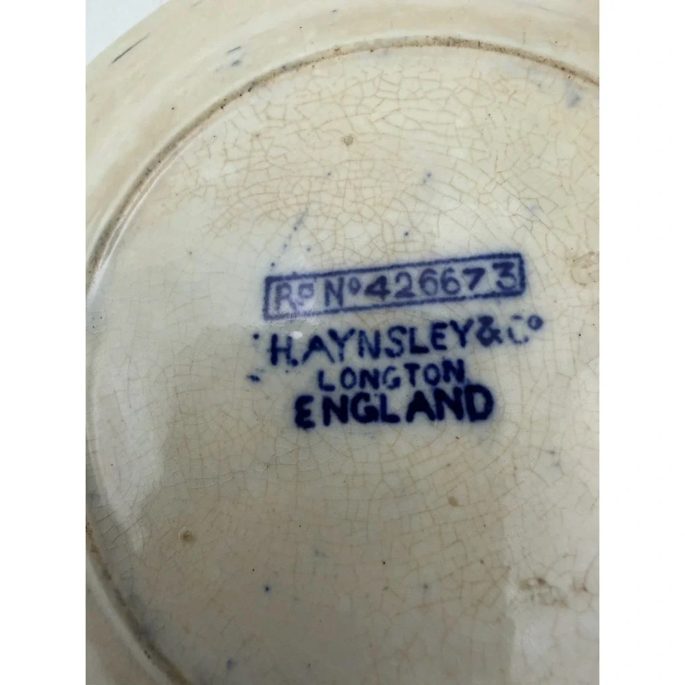 Antique H Aynsley ABC Sign Language Children's Plate Dolls Rd 426673 England